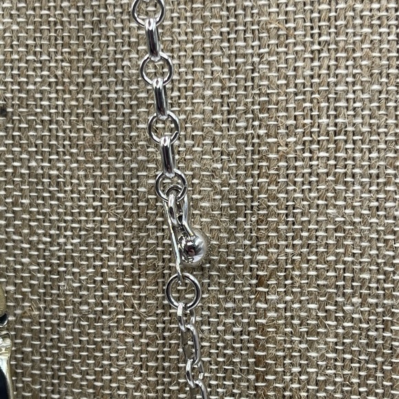 Vintage 1940’s signed CORO 16” choker necklace silver gray with clear gemstones - Picture 5 of 6